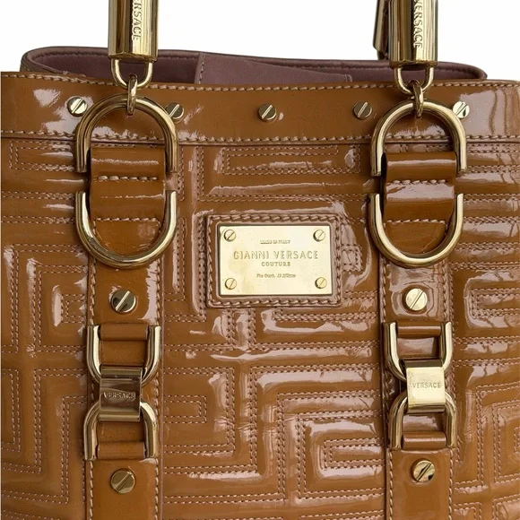 Gianni Versace Couture Patent Quilted Leather Bag - EUC - Picture 7 of 12